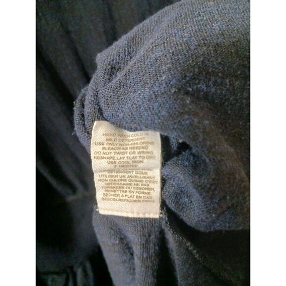 Free People Women's Navy Blue Small Cardigan Duster Fringe Long Sleeve Sweater - Picture 5 of 13